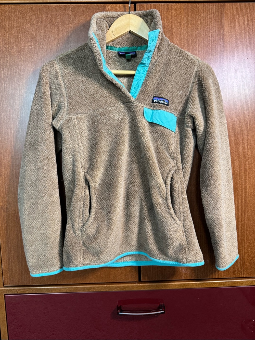 Patagonia Re-Tool Fleece Jacket with Teal Trim